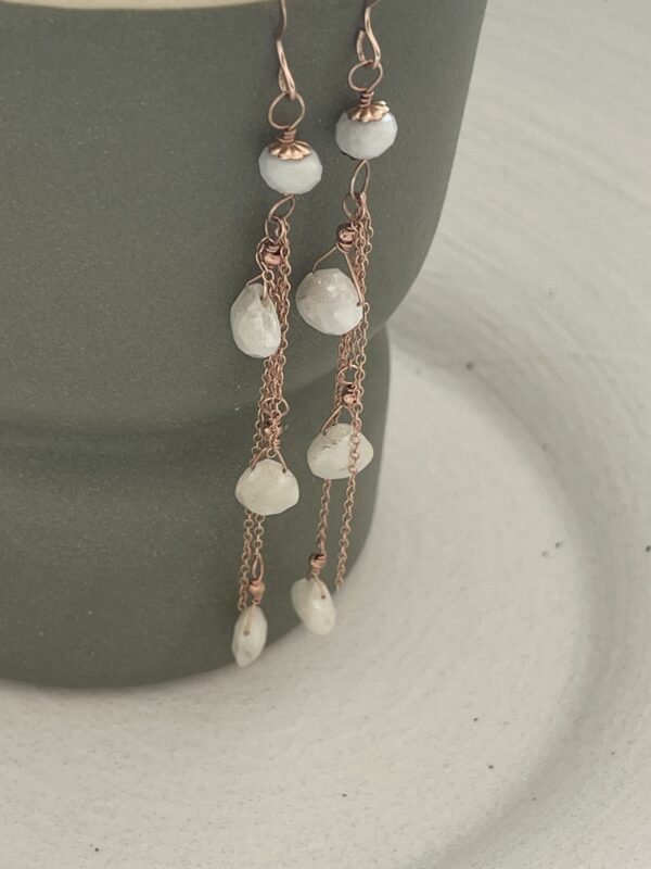 the moonstone dangling earrings