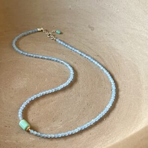 the mint tide choker (with extension)