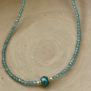 the mediterranean emerald choker (with extension)